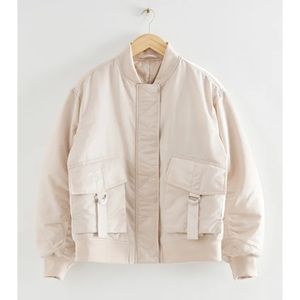 NWT - & Other Stories Oversized Satin Bomber Jacket - M - sold out color